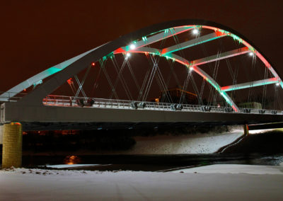 Morgan Street Bridge at Night