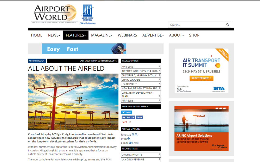 “Airport World” article, “All About the Airfield”
