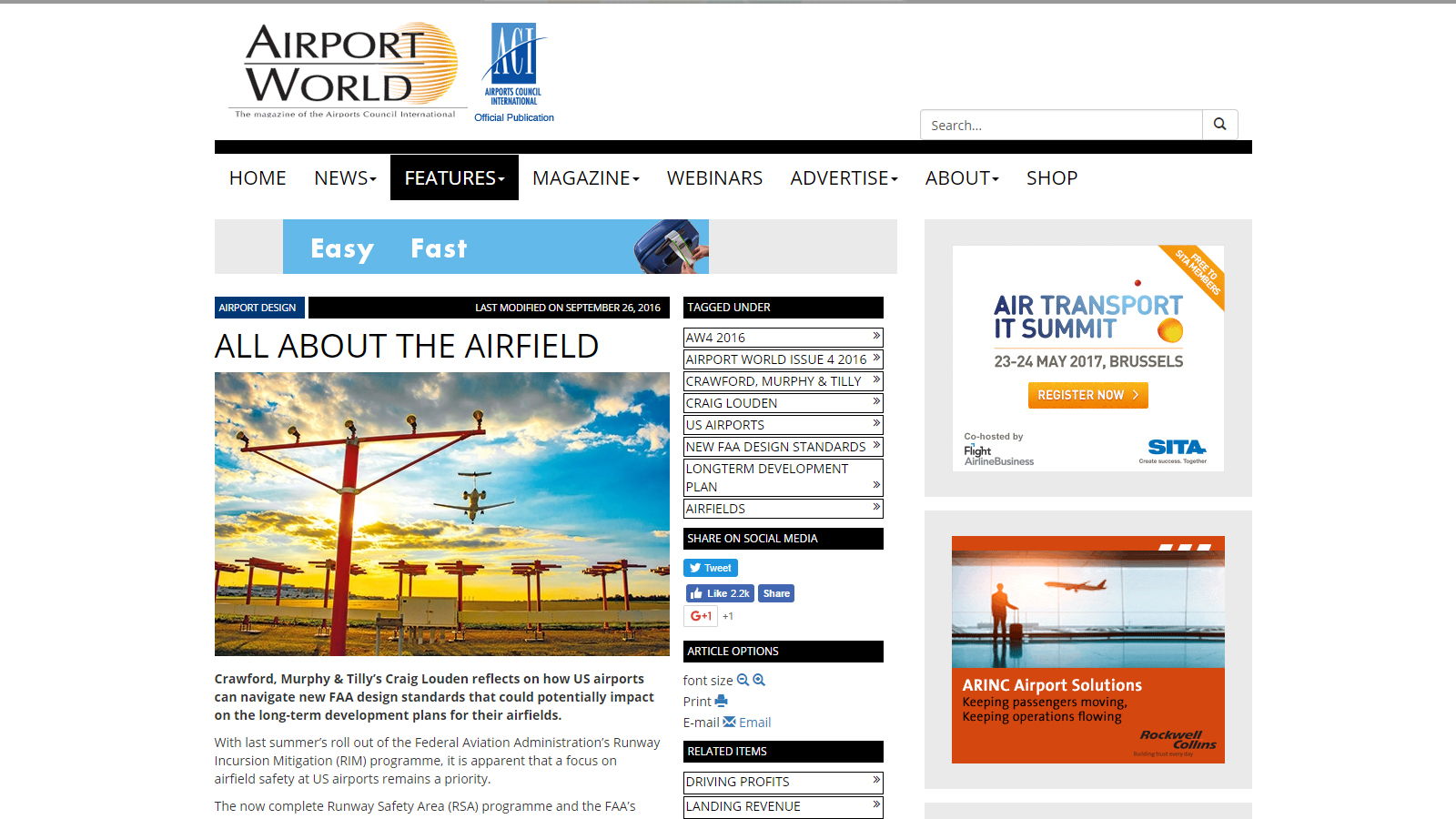 Airport World Website Image
