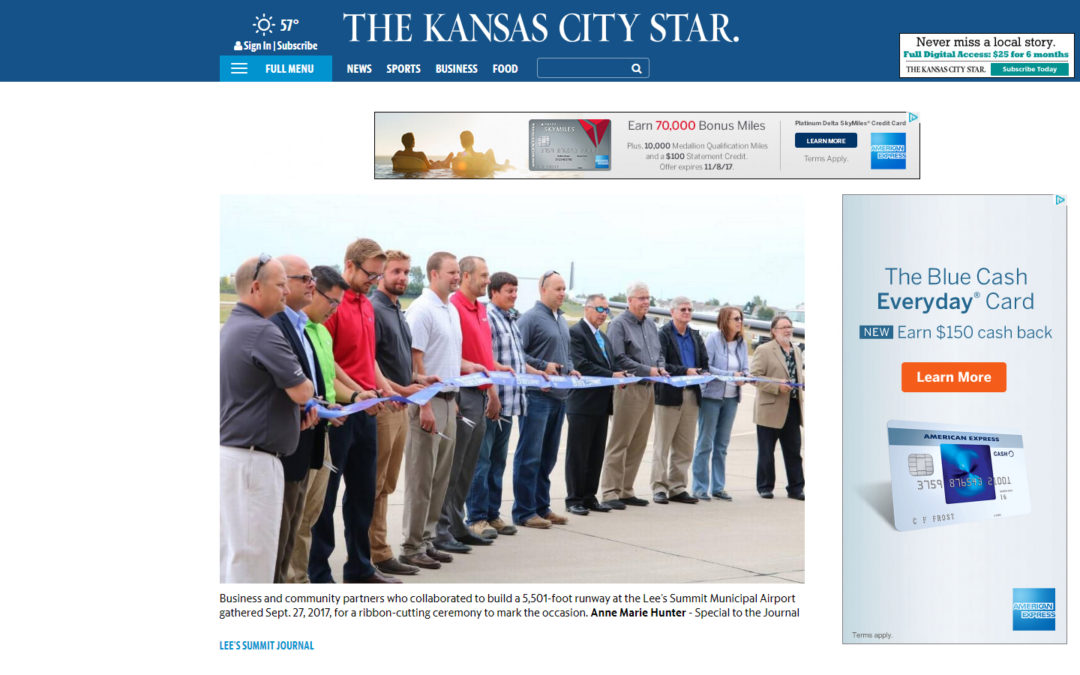 The “Kansas City Star” article, “Enhanced Lee’s Summit Municipal Airport hopes to help local economy take off”
