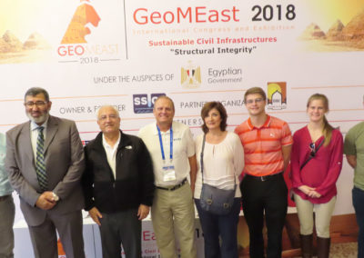 GeoMEast 2018 Group with Sign