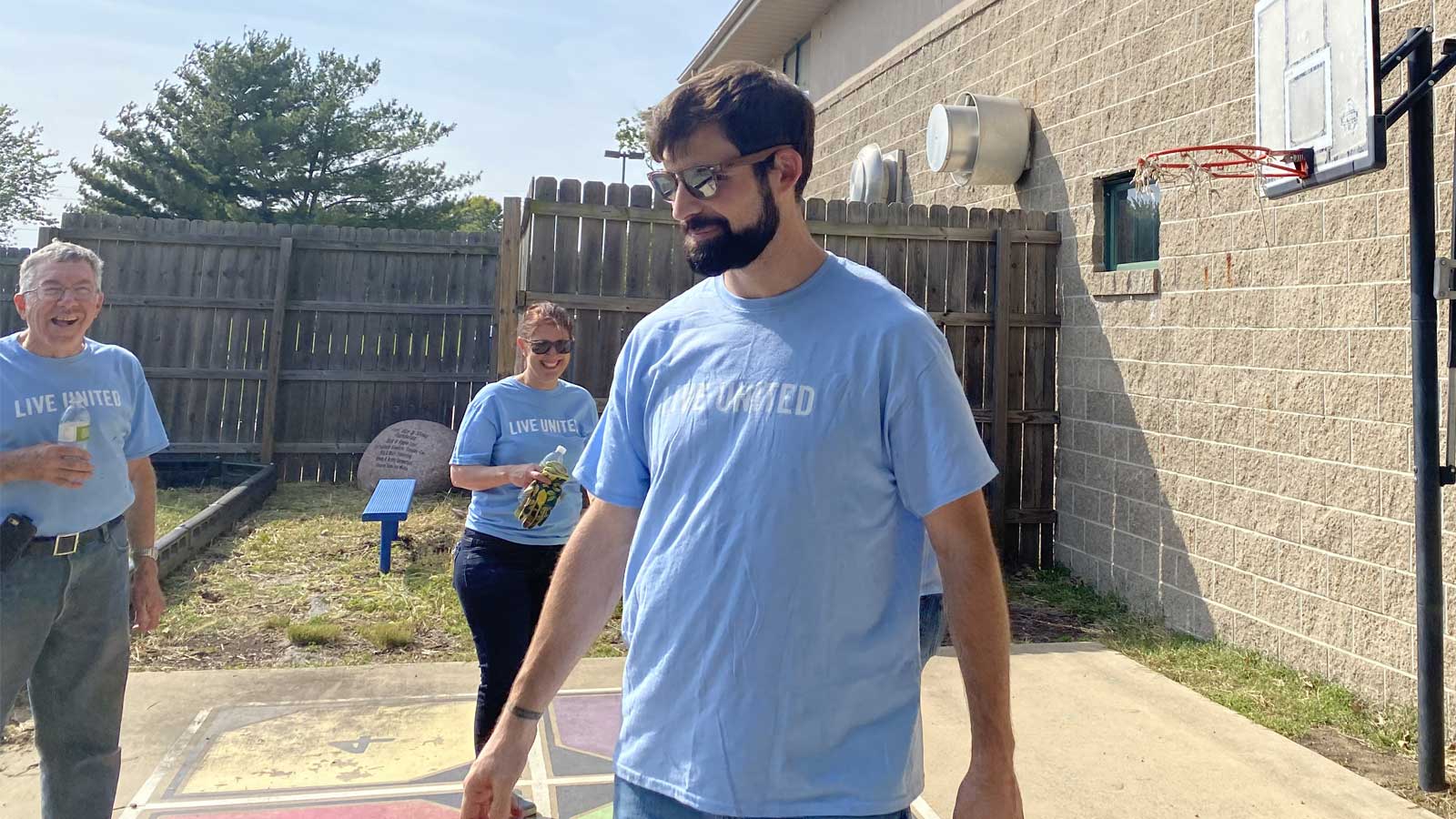 United Way Day of Action, Fall 2021, Springfield, IL, Group Working