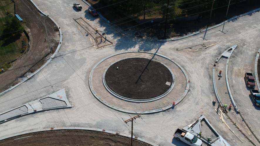 Iles/Archer Elevator Roundabout Under Construction